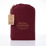 Royal Comfort Vintage Washed 100 % Cotton Quilt Cover Set King - Mulled Wine - Front View