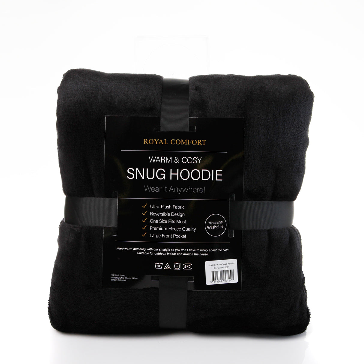 Royal Comfort Snug Hoodie - Black-1951134892918181892
