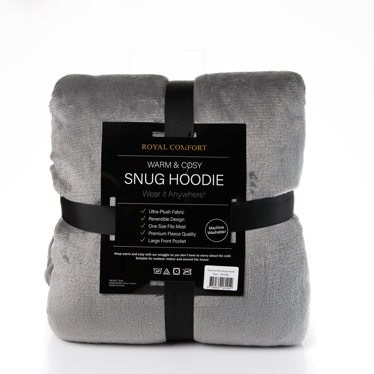 Royal Comfort Snug Hoodie - Grey-1951134893165645828