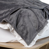 Royal Comfort Plush Dark Grey Blanket-1951134809782882305