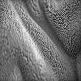 Royal Comfort Plush Dark Grey Blanket - Side View