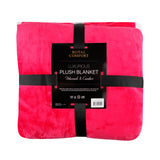 Royal Comfort Plush Rose Pink Blanket - Front View
