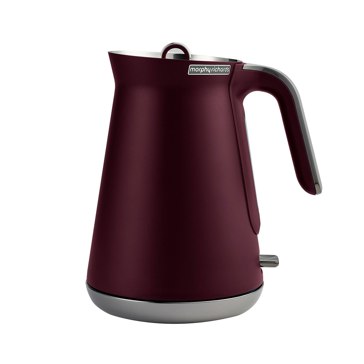 Morphy Richards 1.5L Aspect Black Chrome Kettle - Maroon