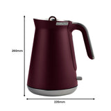 Morphy Richards 1.5L Aspect Black Chrome Kettle - Maroon