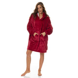 Royal Comfort Snug Hoodie - Red - Rear View