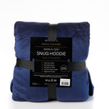 Royal Comfort Snug Hoodie - Navy - Top-Down View