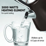 Morphy Richards Evoke 1.5L Black Pyramid Electric Kettle Black - Low Angle