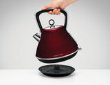 Morphy Richards 2200W Evoke 1.5L Pyramid Red Stainless Steel Kettle - Front View