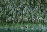 Artificial UV Peach Leaf Roll 3m By 1m - Side View