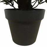 UV Resistant Artificial Topiary Shrub (Hedyotis) 50cm Mixed Green - Side View