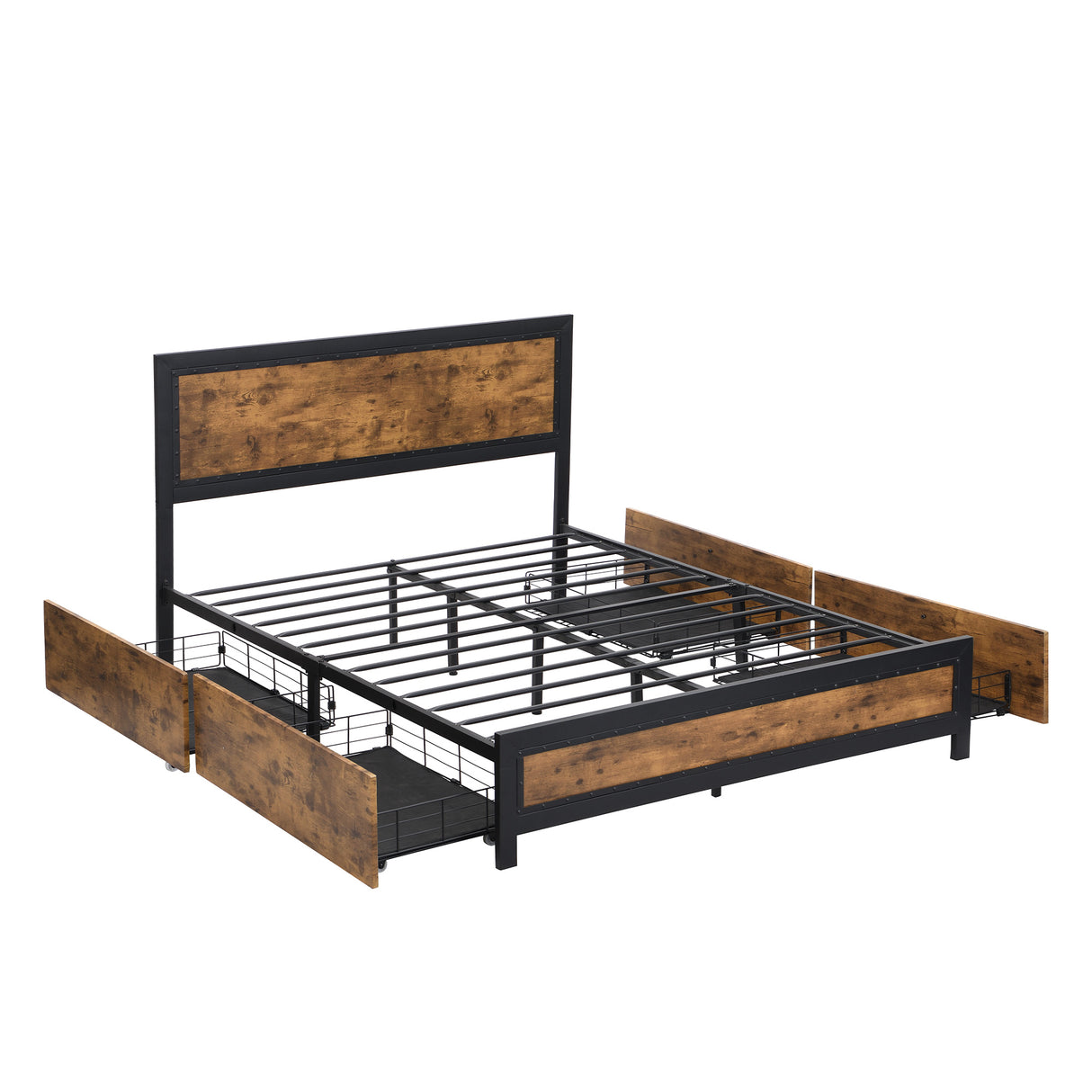 Levede Metal Bed Frame Double Mattress-2006733227032711168