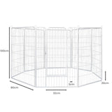 PaWz 8 Panel 40'' Pet Dog Playpen Puppy White 2.5kg Venison - Front View