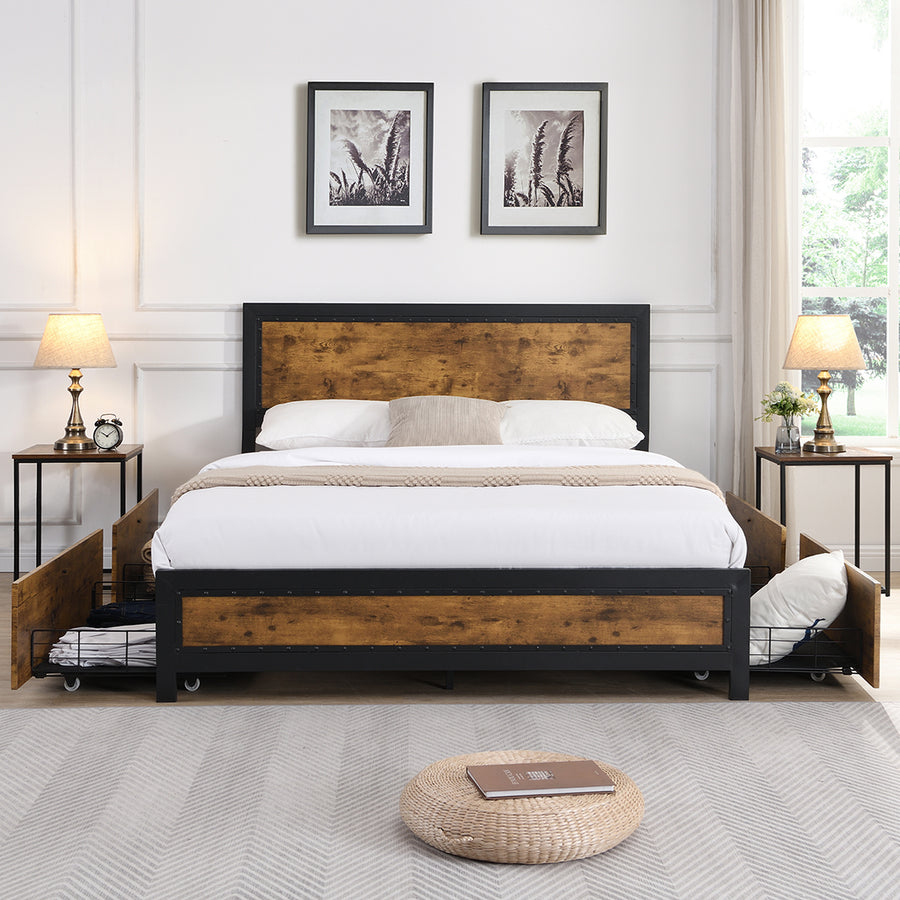 Levede Metal Bed Frame Queen Mattress-2018816913429368839