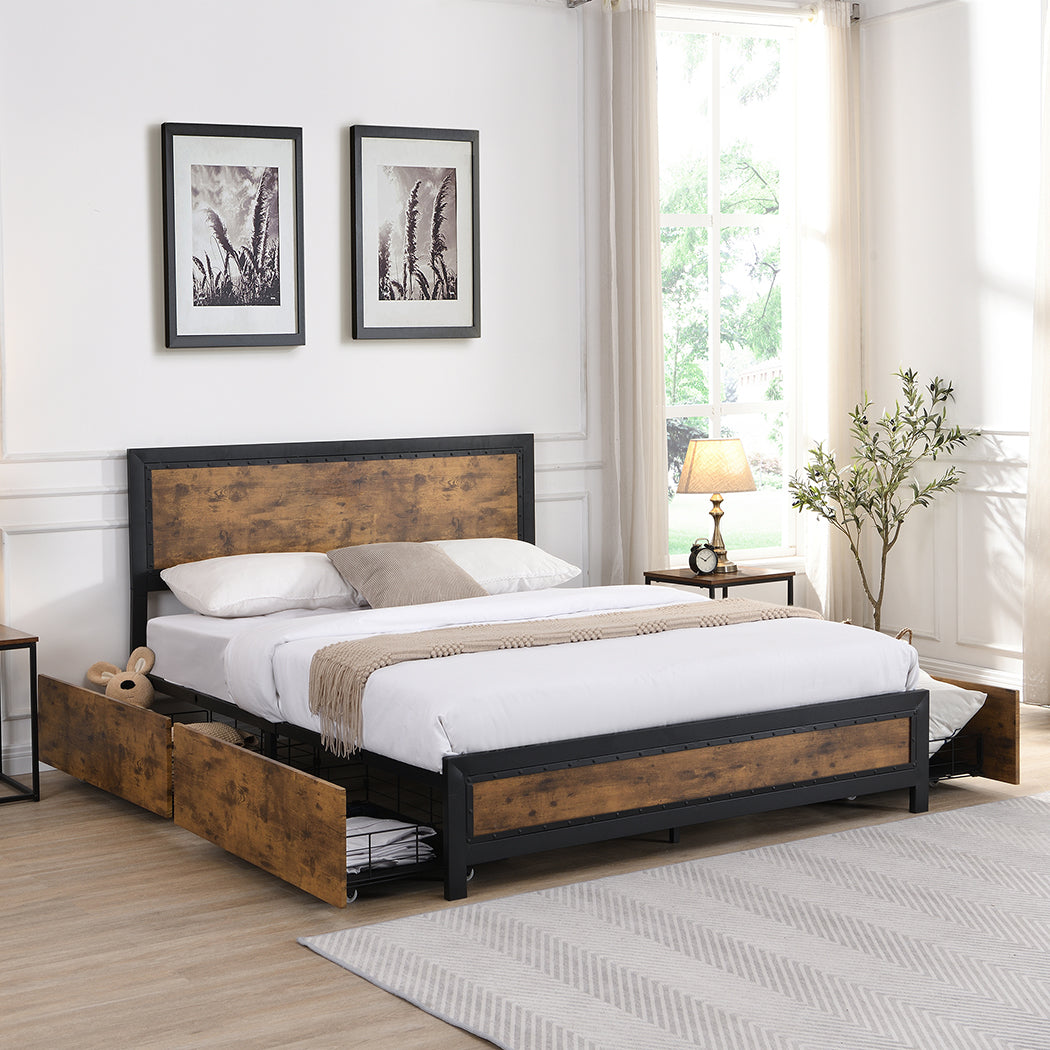 Levede Metal Bed Frame Queen Mattress-2018816913429368838