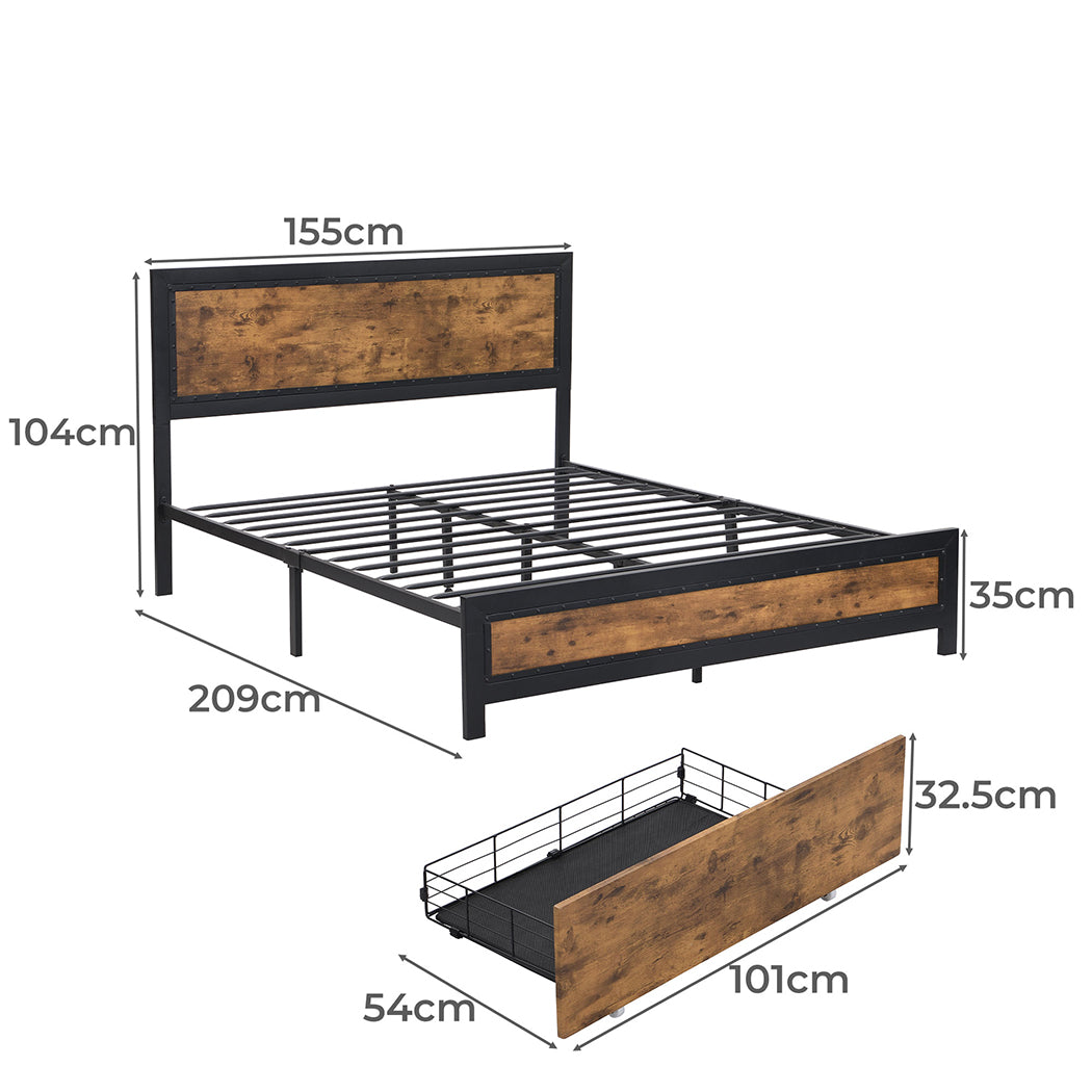 Levede Metal Bed Frame Queen Mattress-2018816913429368834