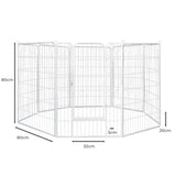 PaWz 8 Panel 32'' Pet Dog Playpen Puppy White 2.5kg Mackerel & Lamb-2018816894563389442