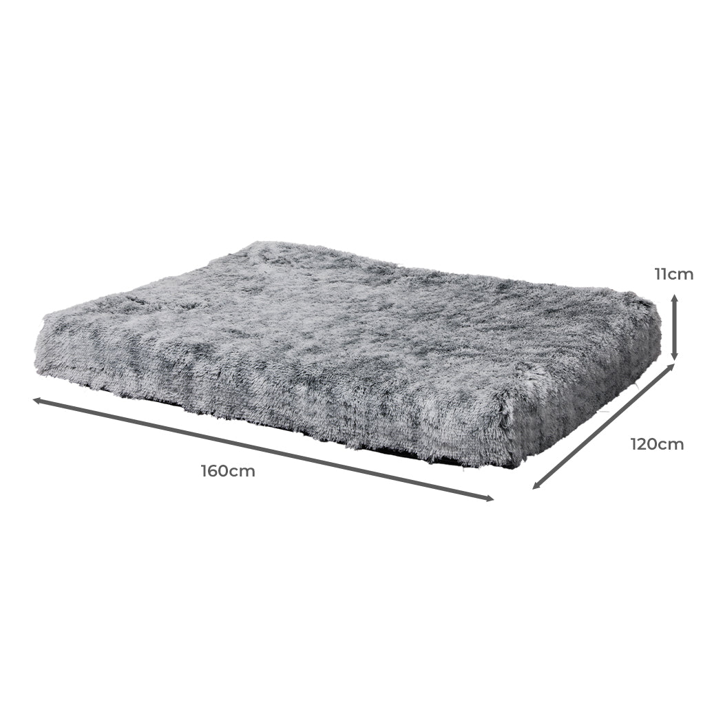 PaWz Replaceable Pet Bed Cover Plush XXL Charcoal XX-Large-2018816644599648258