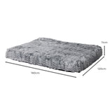PaWz Replaceable Pet Bed Cover Plush XXL Charcoal XX-Large - Front View