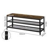 Levede 3-Tier Shoe Rack Bench 100cm-2018816853186580482
