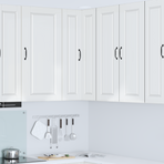 Wall Corner Cabinet PORTO High Gloss White 57 x 57 x 100 cm