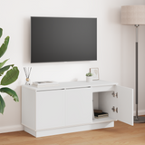 TV Cabinet 100 x 38 x 49 cm White Engineered Wood - Top-Down View