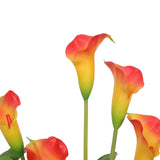 Artificial Flowering White & Orange Peace Lily / Calla Lily Plant 50cm - Side View