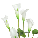Artificial Flowering White Peace Lily / Calla Lily Plant 50cm - Front View