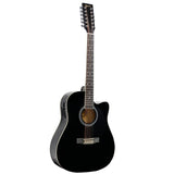 Karrera 12-String Acoustic Guitar with EQ - Black - Extra Image