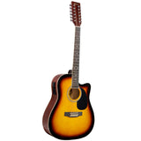 Karrera Acoustic Guitar 12-String with EQ - Sunburst - Extra Image