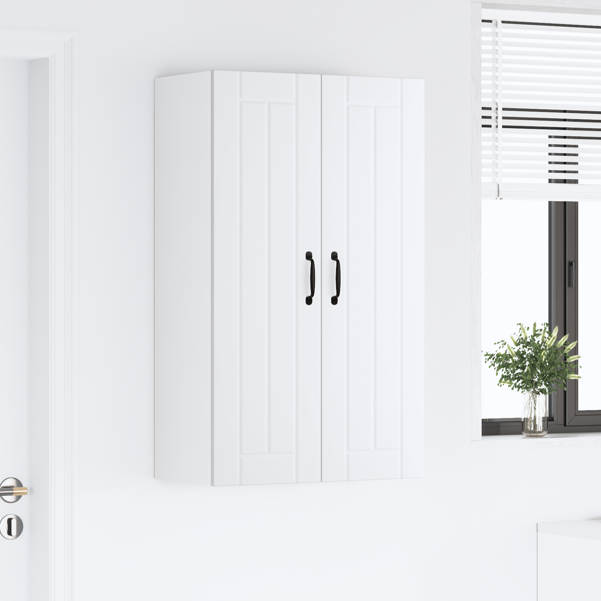 Wall Cabinet LUCCA White 60 x 31 x 100 cm Engineered Wood