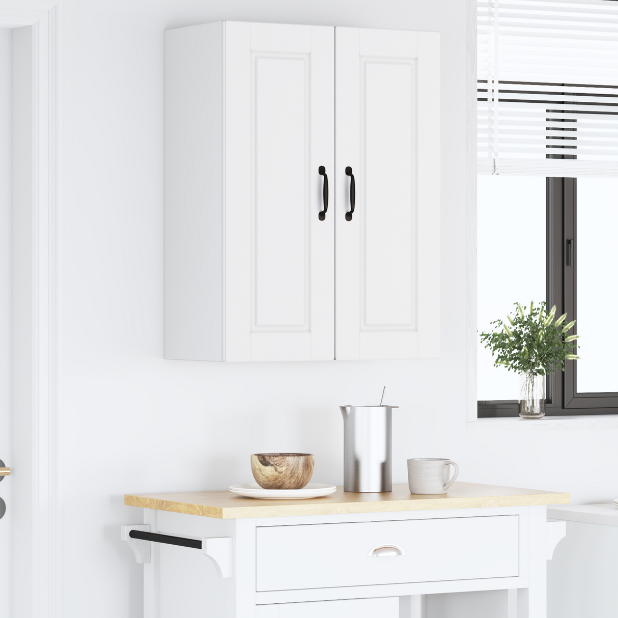 Wall Cabinet PORTO 2 pcs White 30 x 31 x 80 cm Engineered Wood