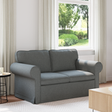 Sofa Dark Grey 155 x 82 x 80 cm Fabric - Front View
