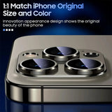 Metal Camera Protector For IPhone 16promax 16pro 16 15 Pro Max 14 Plus Alloy Case Back Lens Tempered Glass Cover Protective Cap - Extra Image