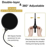 Heavy Duty Microphone Arm Microphone Stand Suspension Scissor Boom - Close-Up Angle