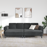 Living Room Couch 3 pcs Black 250 x 188 x 76 cm