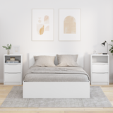 Bedside Tables 2 pcs White 40 x 30 x 467 cm Engineered Wood - Side View