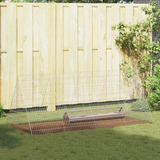 Chicken Cage Silver 215 x 100 x 85 cm Galvanised Steel - Side View