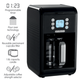 Morphy Richards Verve Filtered Coffee Maker - Black - Close-Up Angle