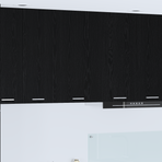 Hanging Cabinet Black Oak and White 50 x 31 x 80 cm