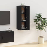 Wall Mounted TV Cabinet Black 40x34.5x100 cm - Side View
