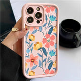Colorful Flowers Silicone Case For iPhone 15 16 Pro Max 14 13 12 11 Pro Max 7 8 XR XS 16e Shockproof Bumper Soft TPU Phone Cover - Extra Image