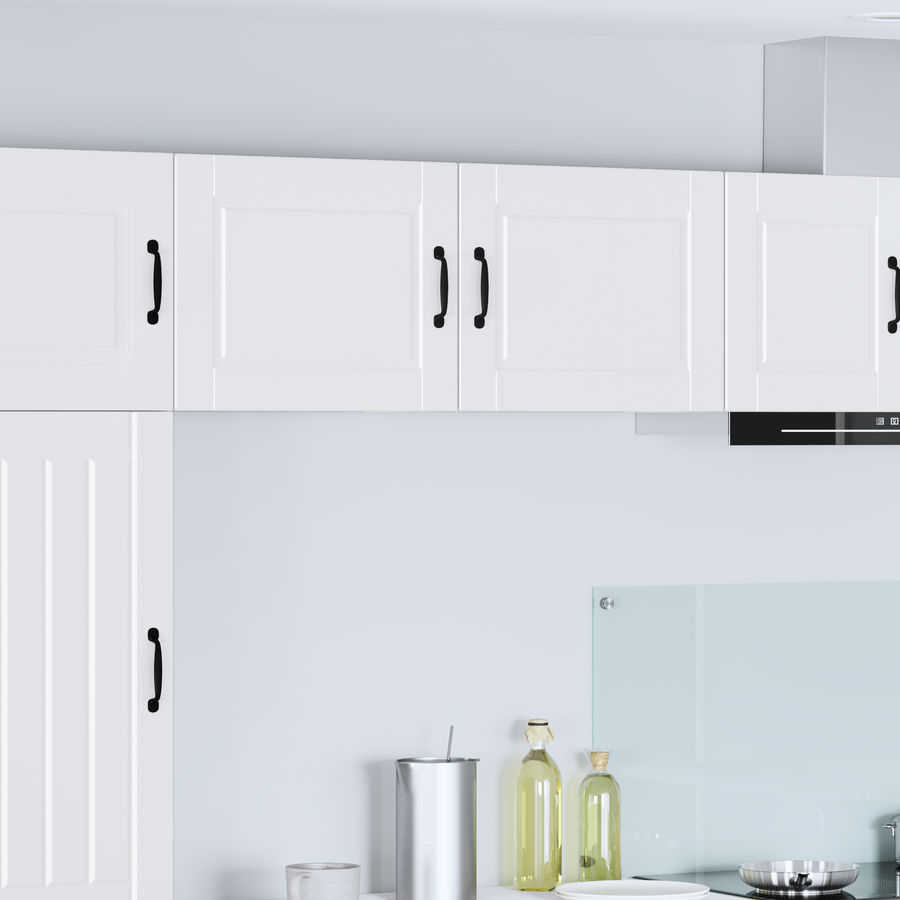 Wall Cabinet PORTO 2 pcs White Engineered Wood