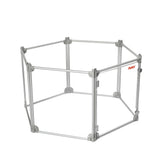 Pawz Pet Playpen Transparent Acrylic Clear Folding Dog Fence Kennel 6 Panel - Low Angle