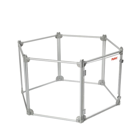 Pawz Pet Playpen Transparent Acrylic Clear Folding Dog Fence Kennel 6 Panel-1954802349851676672
