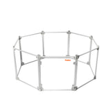 Pawz Pet Playpen Transparent Acrylic Clear Folding Dog Fence Kennel 8 Panel - Low Angle