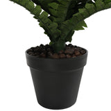 Artificial Potted Natural Green Boston Fern (50cm high 70cm wide) - Top-Down View