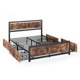 Levede Industrial Bed Frame Double Mattress - Low Angle