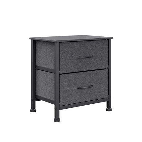 Levede Storage Cabinet Chest of 2 Drawers Dark Grey-2018816789273776128