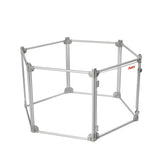 Pawz Pet Playpen Transparent Acrylic Clear Folding Dog Fence Kennel 6 Panel - Low Angle