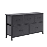 Levede Chest of 5 Drawers Storage Cabinet Dark Grey-2006733262080315392